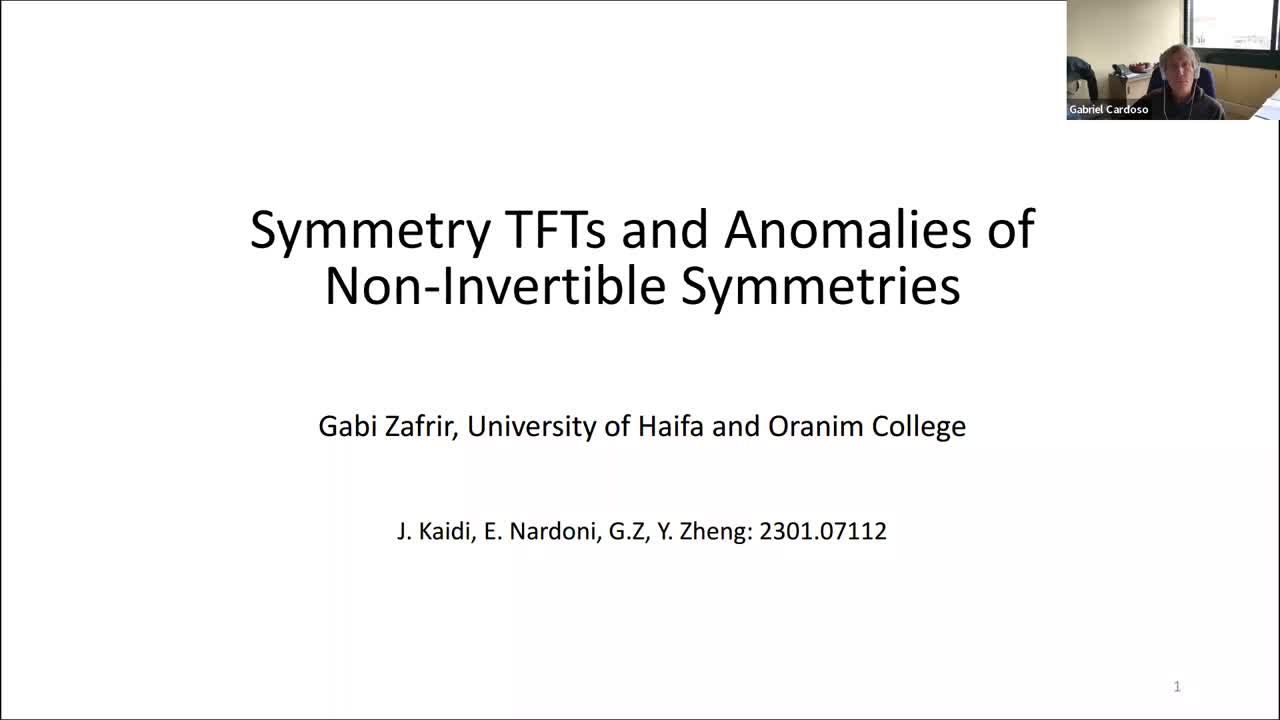 27.02.2023: Symmetry TFTs and Anomalies of Non-Invertible Symmetries