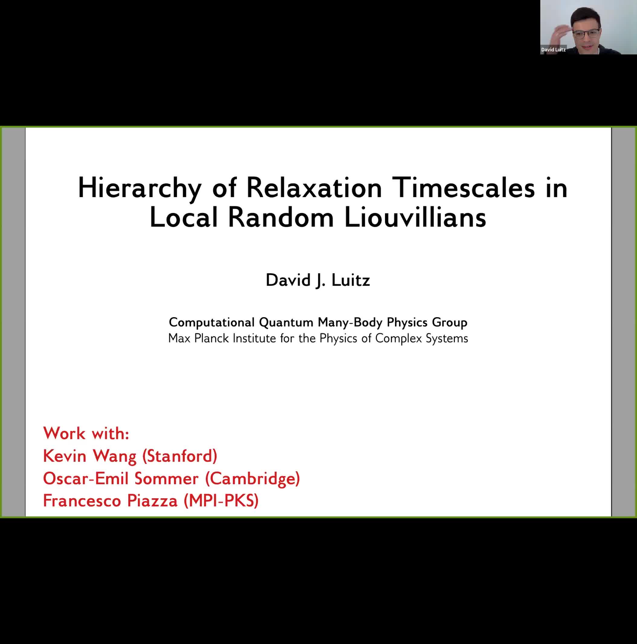  2021.04.12 Hierarchy of Relaxation Timescales in Local Random Liouvillians