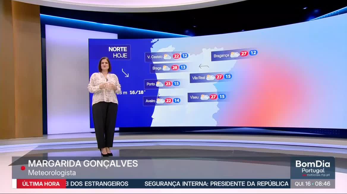  Previsão do estado do tempo, RTP1, 16-10-2025, IPMA.