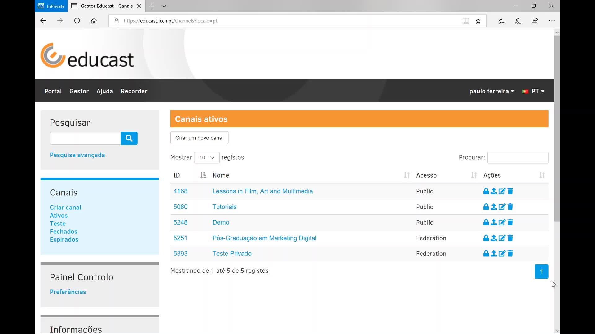 Educast - Acesso AAI