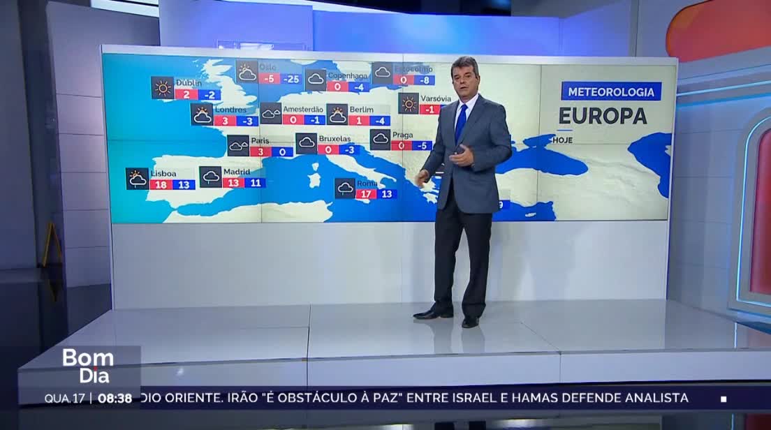  Previsão do estado do tempo, RTP1, 17-01-2024, IPMA.
