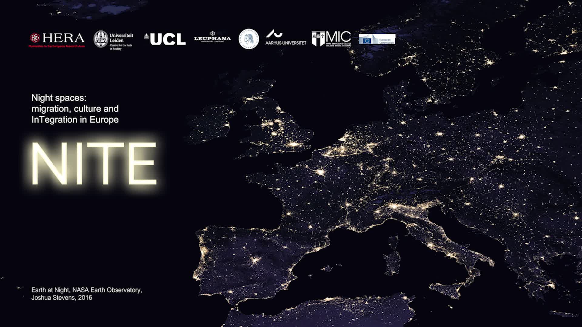  Night spaces: migration, culture and InTegration in Europe (NITE)