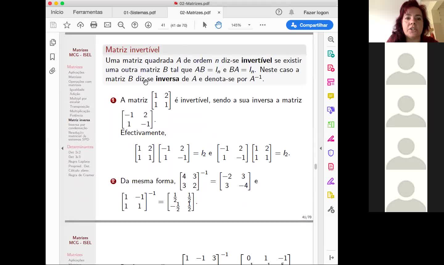  Aula02a- Inversa de uma matriz