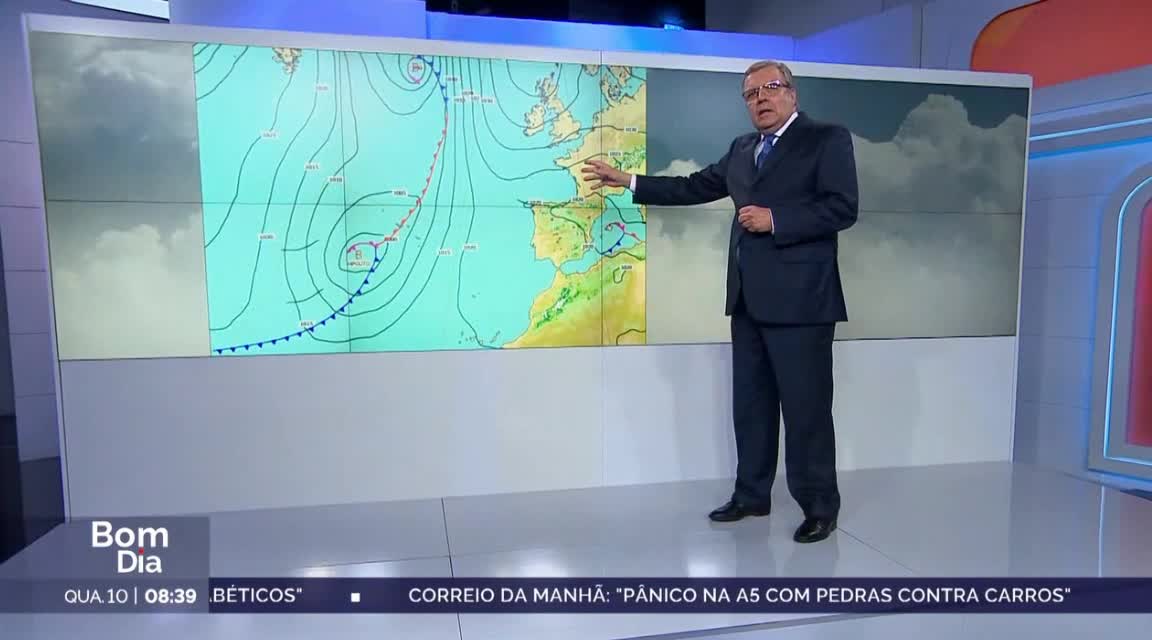  Previsão do estado do tempo, RTP1, 10-01-2024, IPMA.