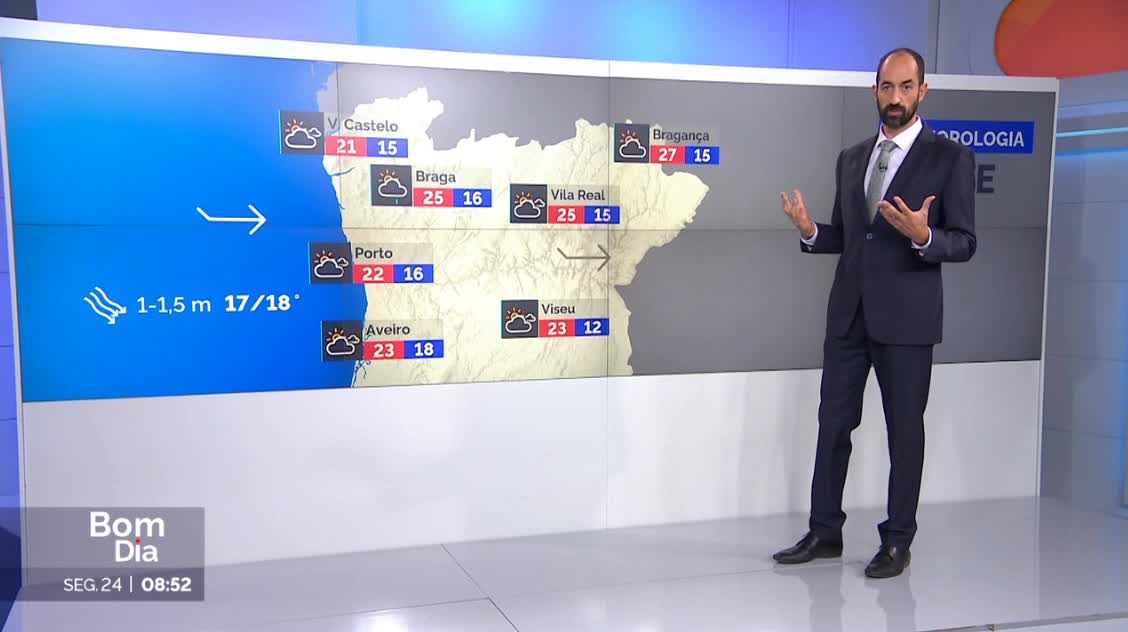  Previsão do estado do tempo, RTP1, 24-07-2023, IPMA.