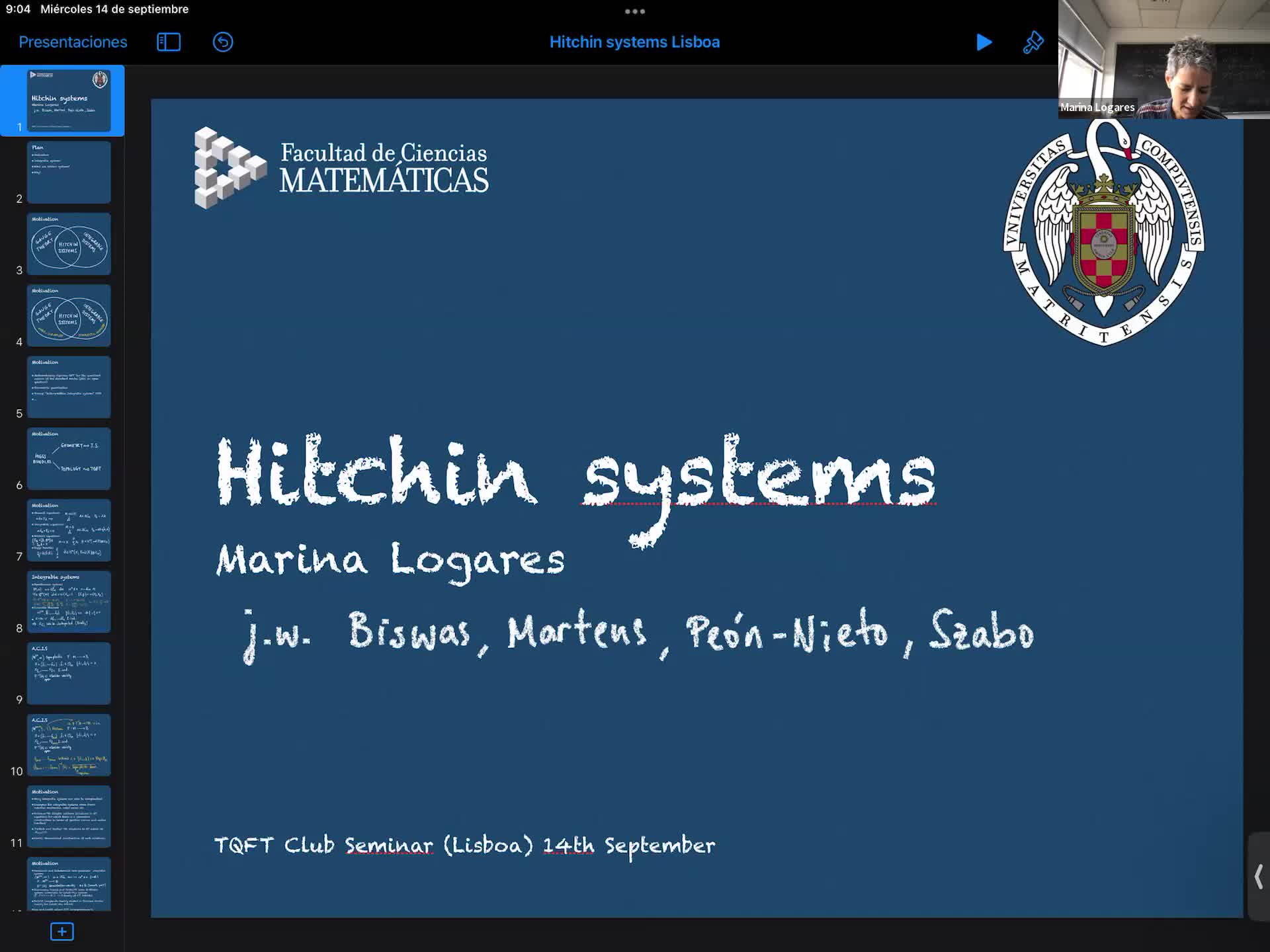 2022.09.14 Hitchin systems