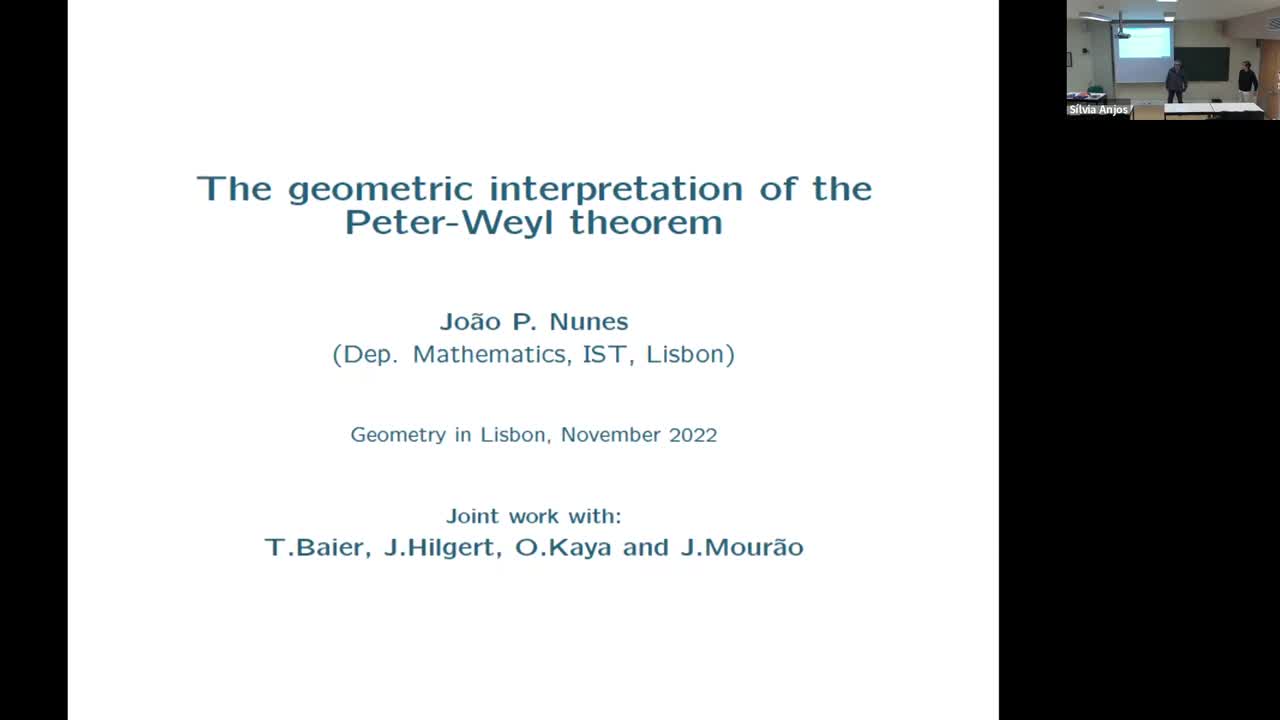  2022.11.22 The geometric interpretation of the Peter-Weyl theorem