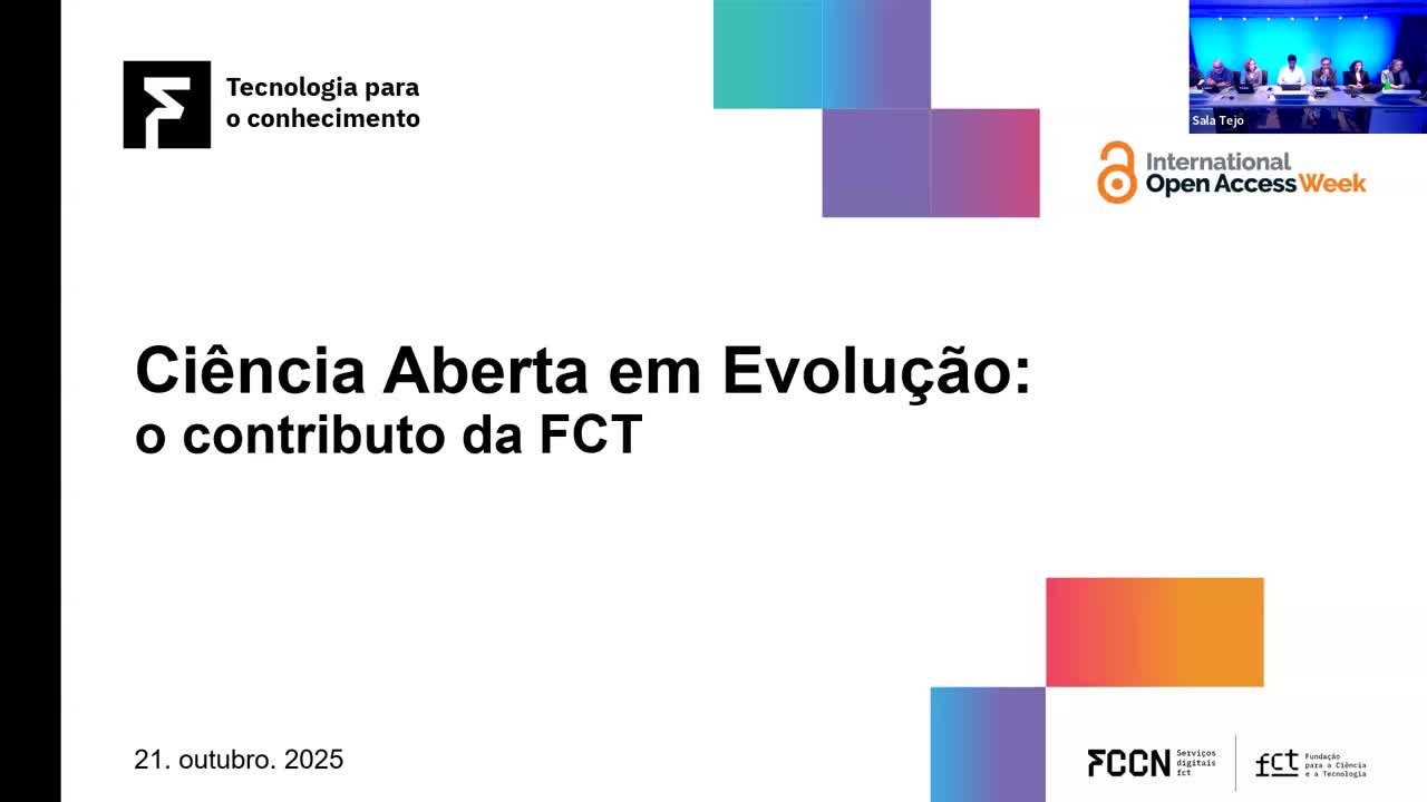  Ciência Aberta em Evolução: o contributo da FCT