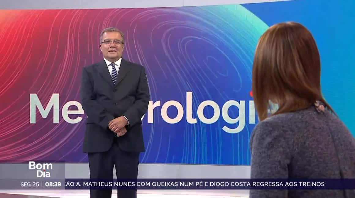  Previsão do estado do tempo, RTP1, 25-03-2024, IPMA. RTP, IPMA.