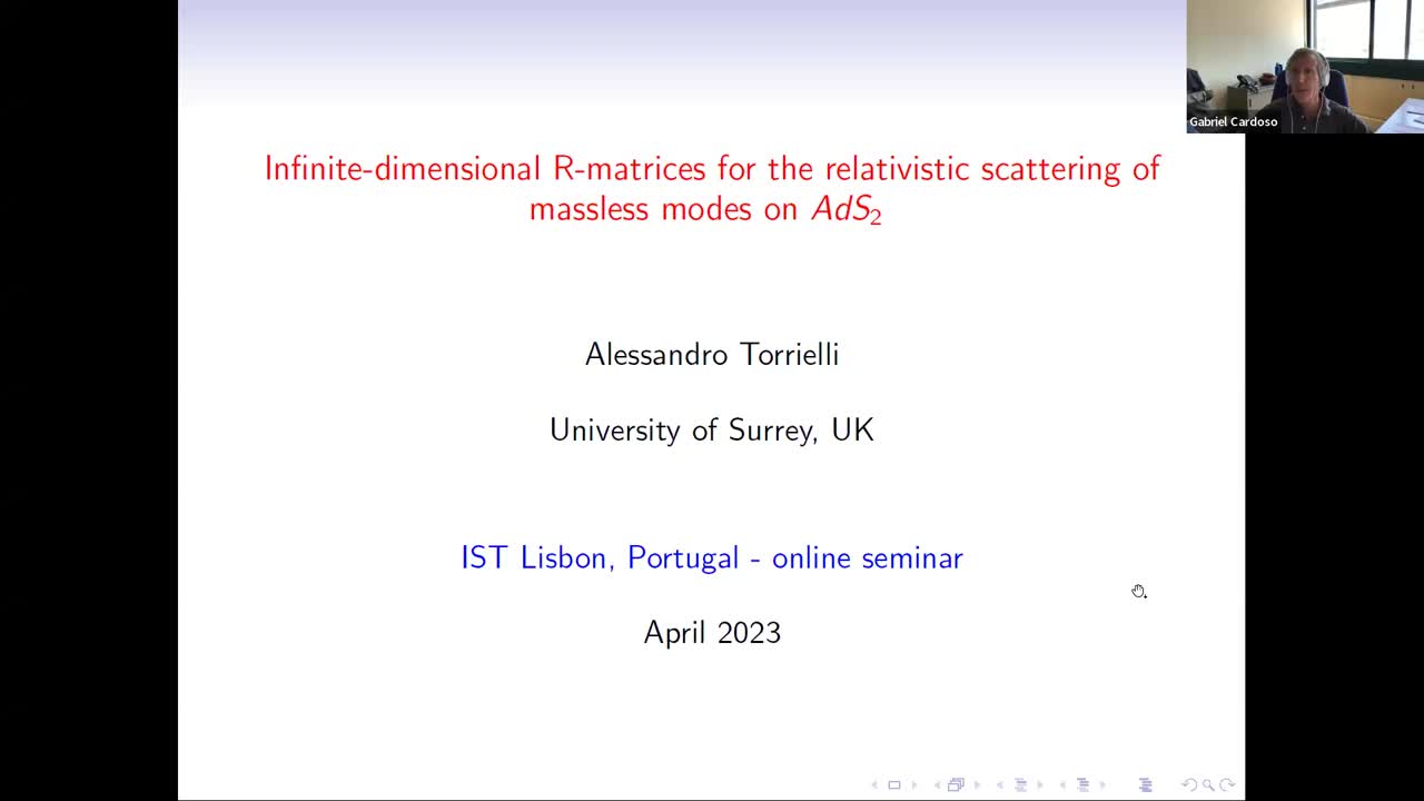 17.04.2023: Infinite-dimensional R-matrices for the relativistic scattering of massless modes on AdS_2