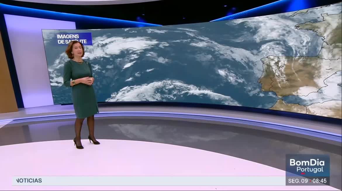  Previsão do estado do tempo, RTP1, 09-02-2026, IPMA.