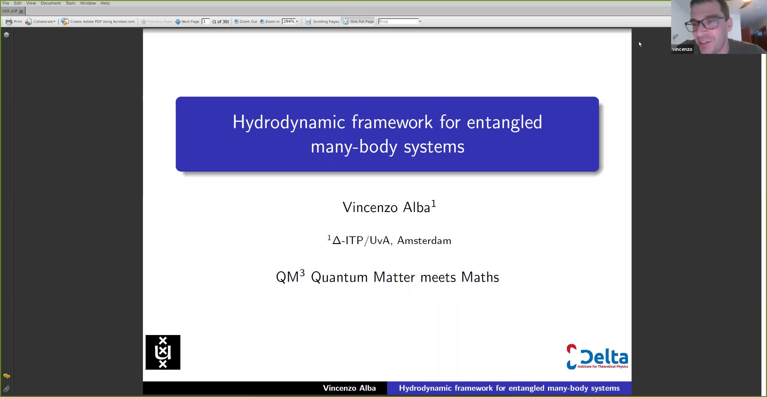 2020.09.14 Hydrodynamic framework for out-of-equilibrium entangled many-body systems