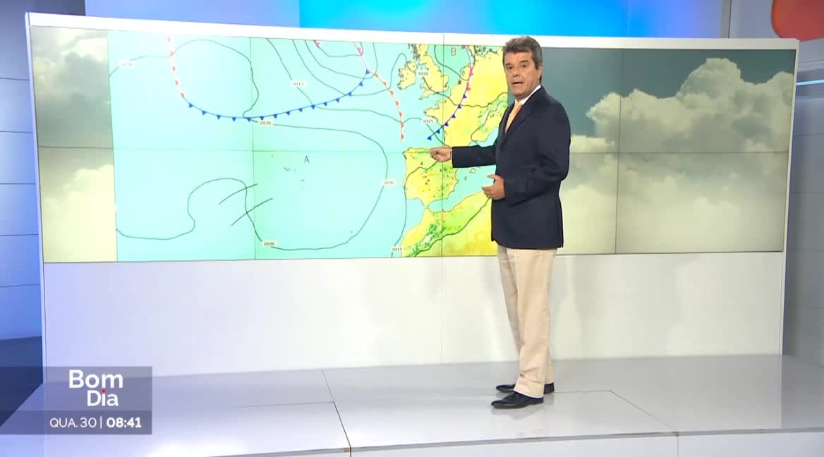  Previsão do estado do tempo, RTP1, 30-08-2023, IPMA.