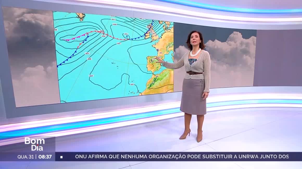  Previsão do estado do tempo, RTP1, 31-01-2024, IPMA.