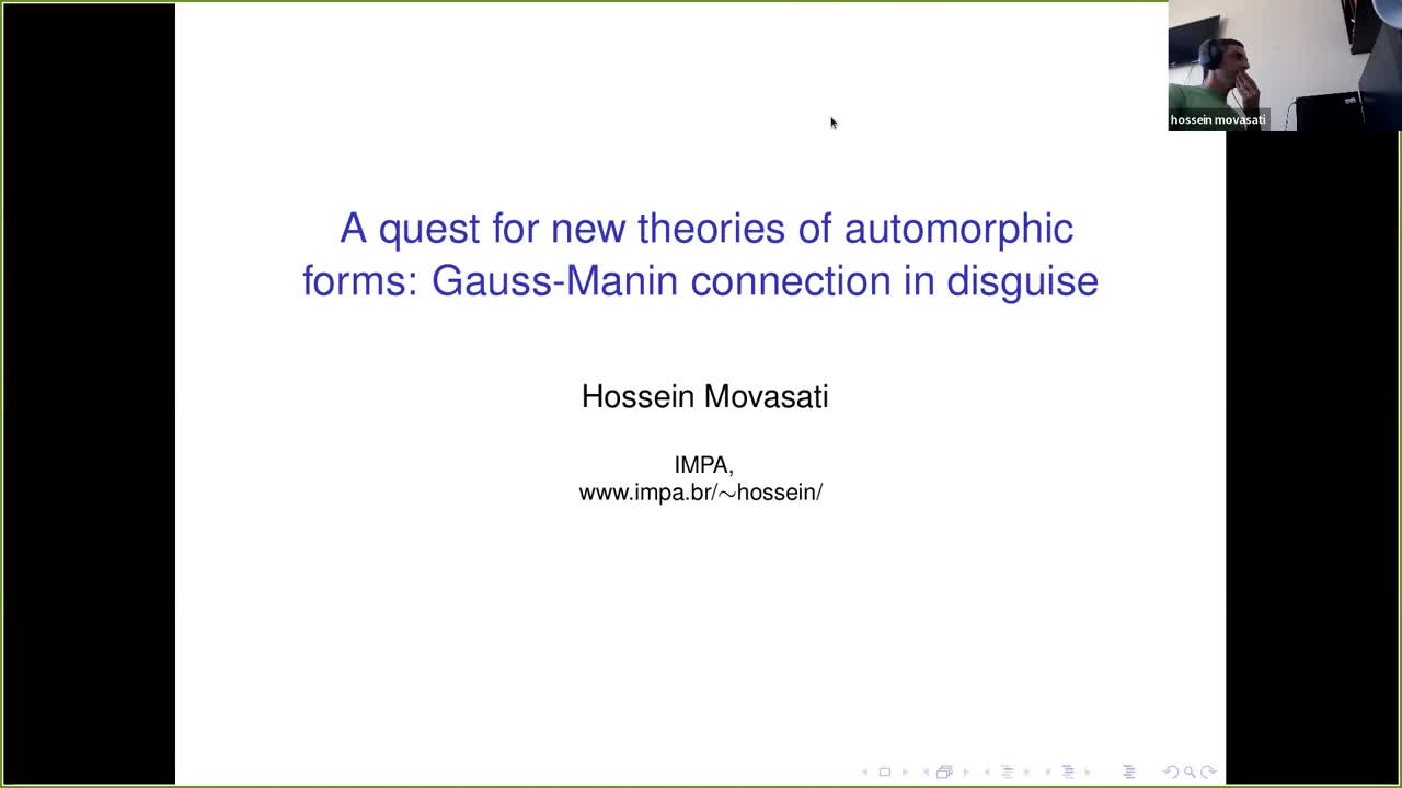  2022.01.18 A quest for new theories of automorphic forms: Gauss-Manin connection in disguise