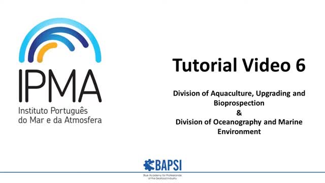  Video 6 Biotoxins I - "Procedimentos Alfândegários para os Produtos da Pesca e Aquacultura”
