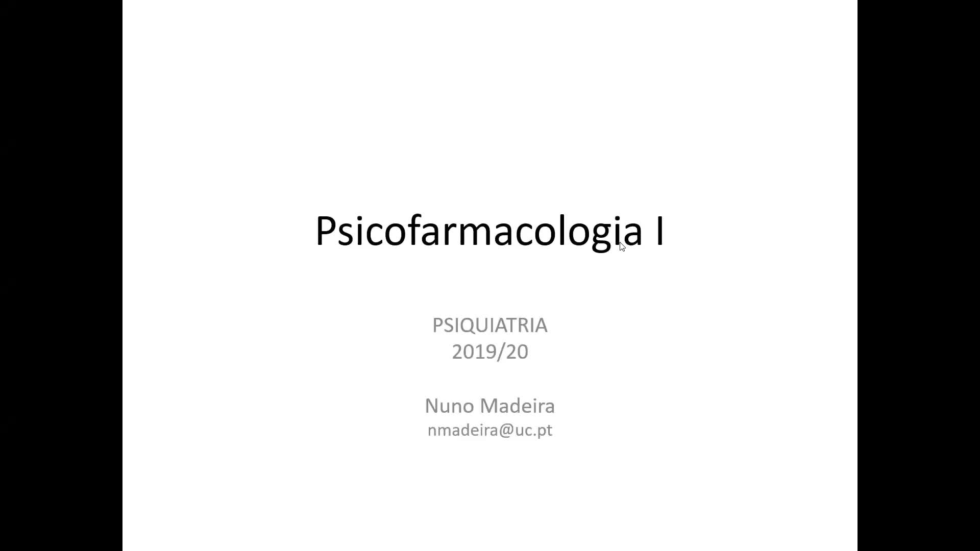 Psiquiatria - Aula T.27 -psicoframacologia I