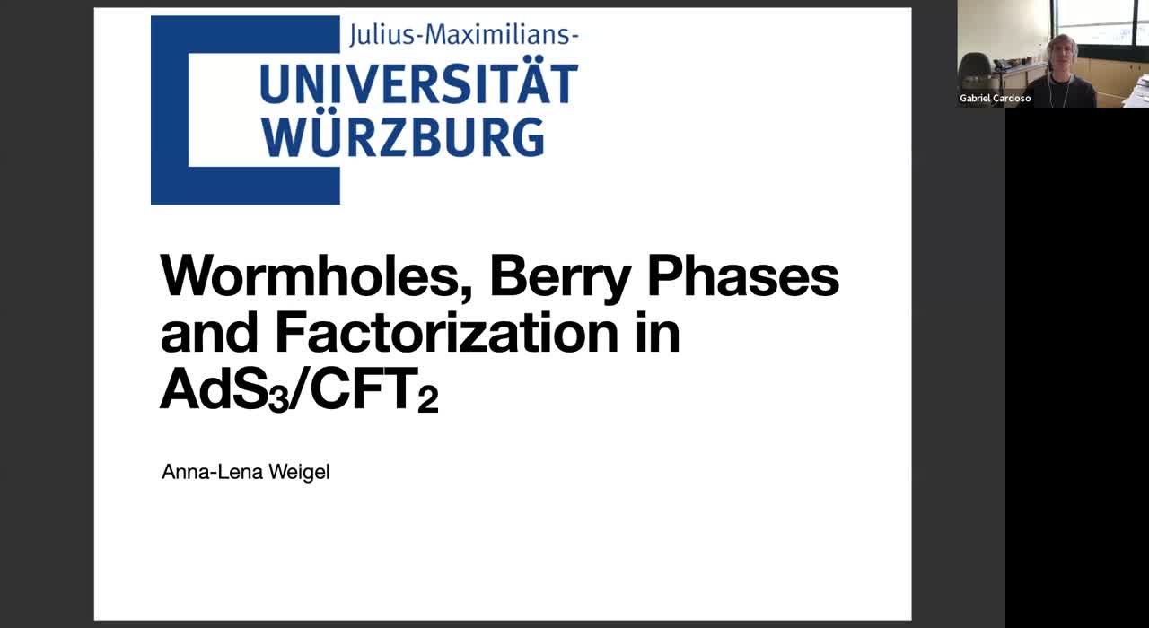 11.04.2022: Berry phases, wormholes and factorization in AdS/CFT