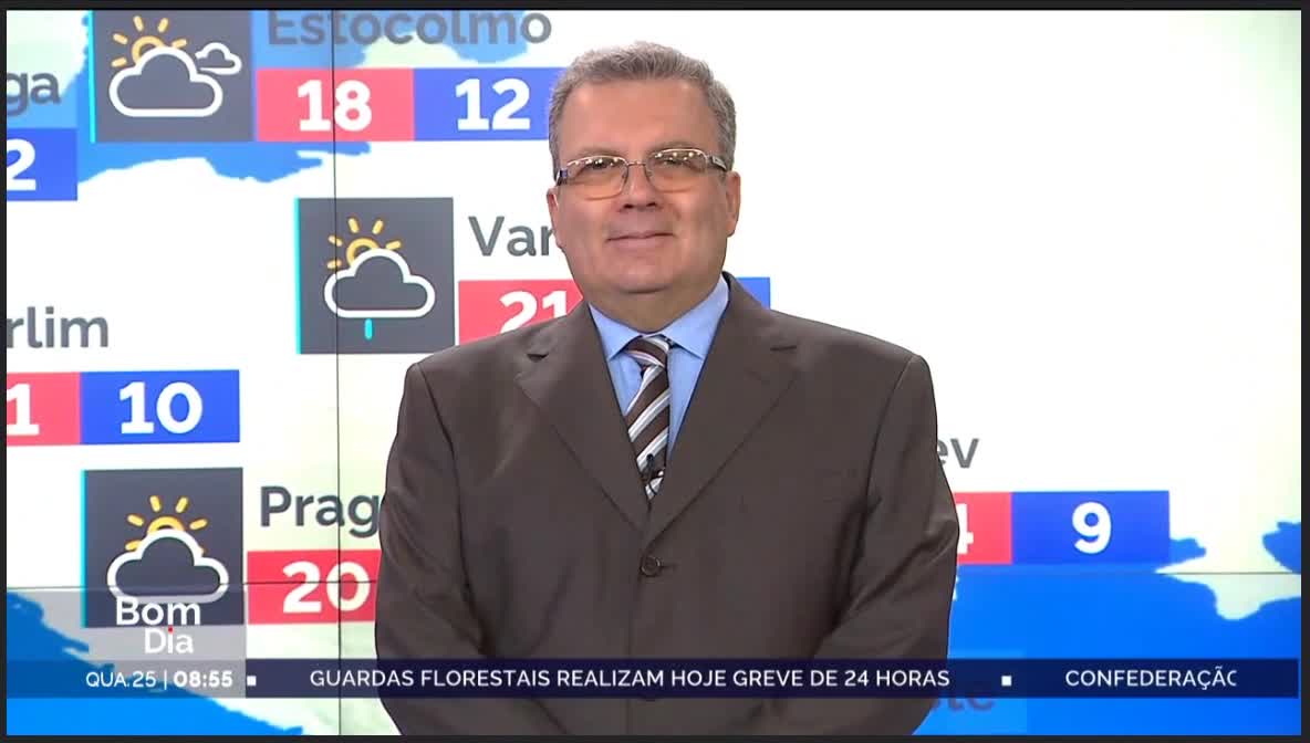  Previsão do estado do tempo, RTP1, 25-05-2022, IPMA.