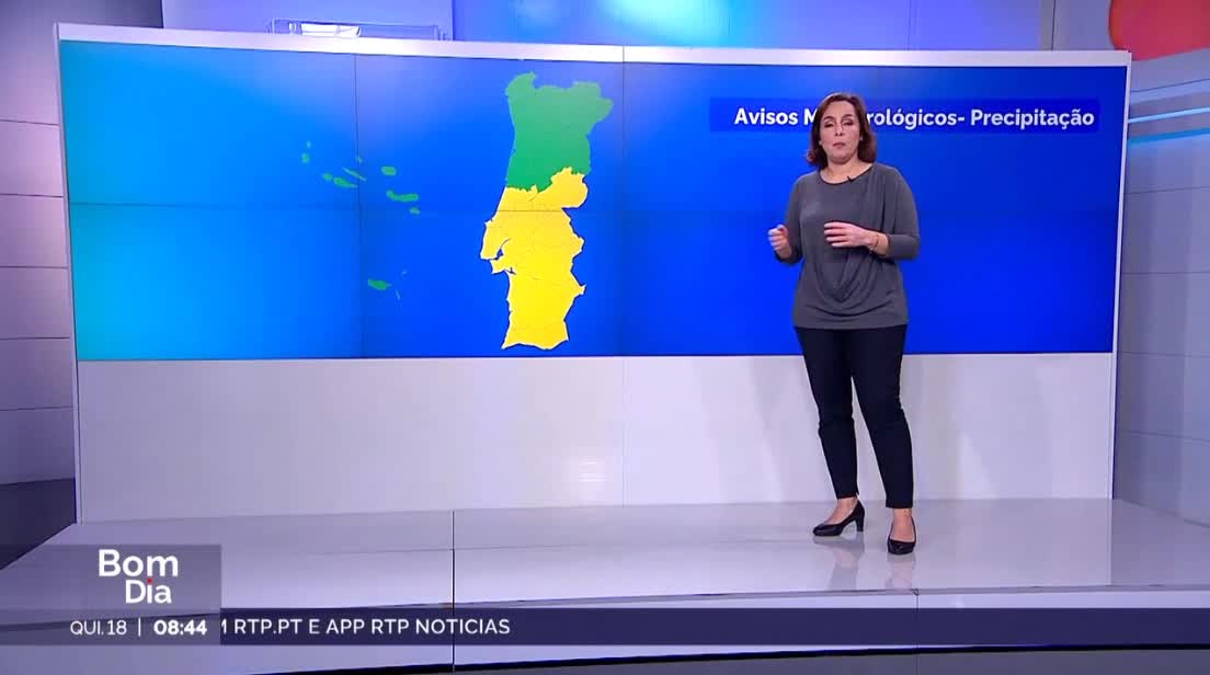  Previsão do estado do tempo, RTP1, 18-01-2024, IPMA.