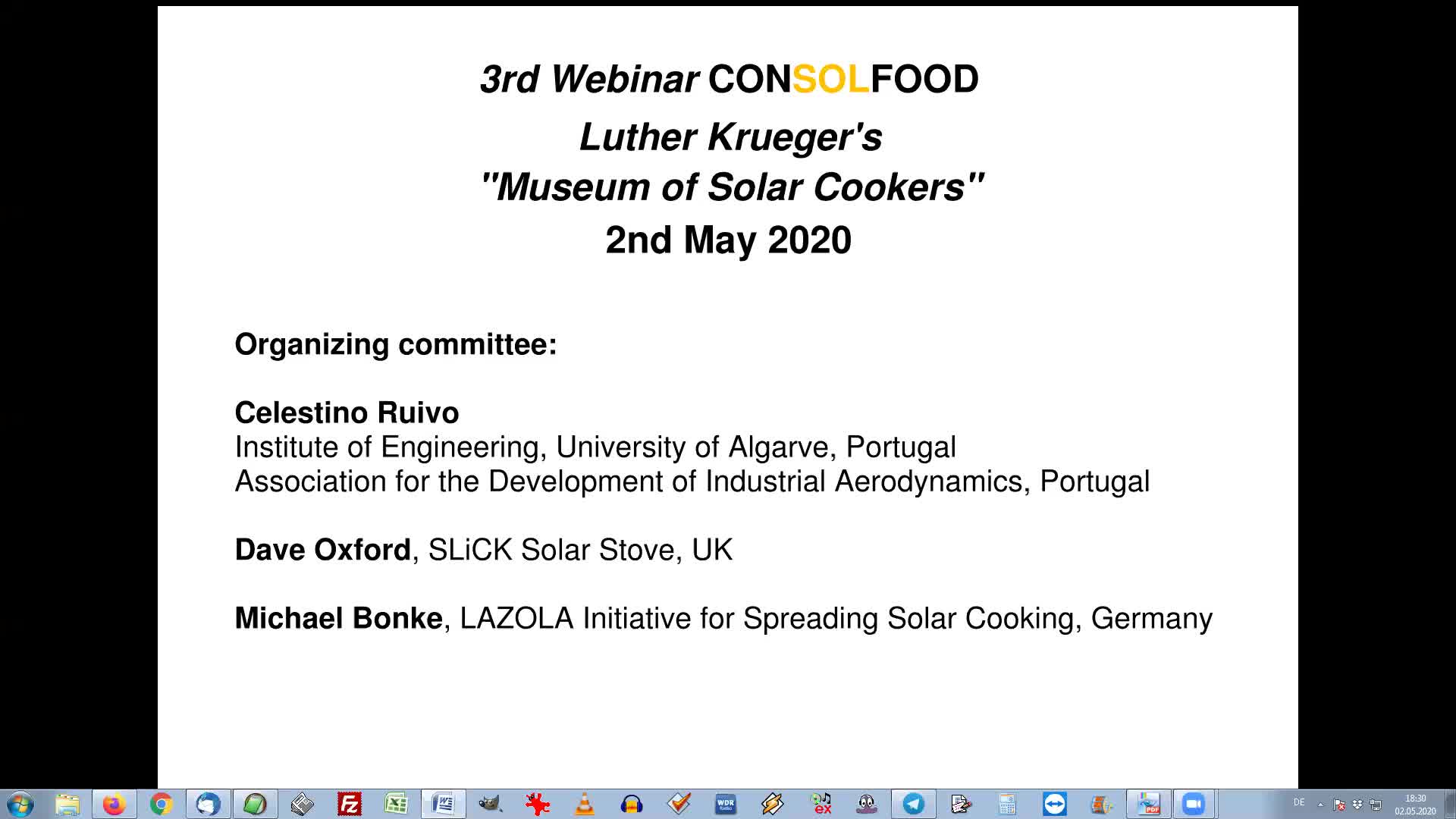 3rd webinar CONSOLFOOD