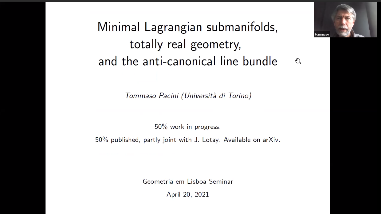  2021.04.20 Minimal Lagrangian submanifolds, totally real geometry and the anti-canonical line bundle
