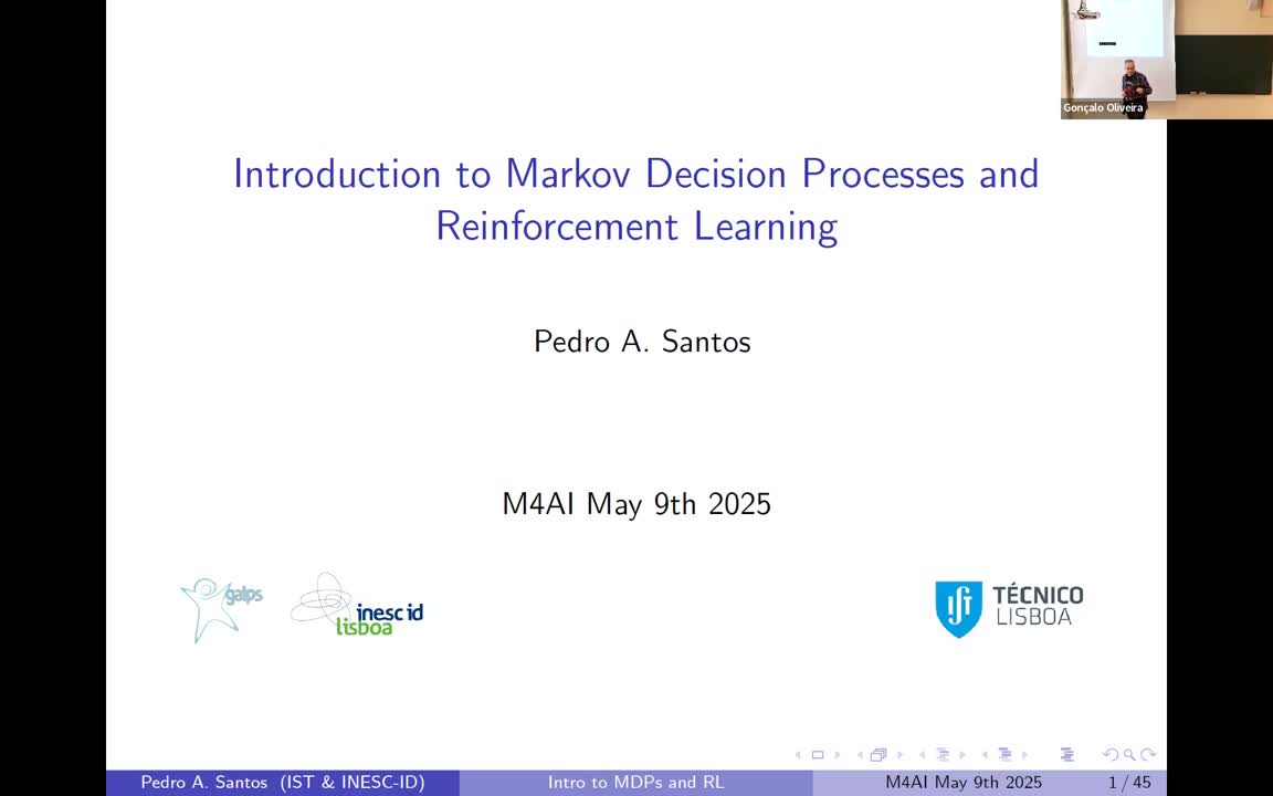  20250509 Introduction to reinforcement learning and to Markov decision processes