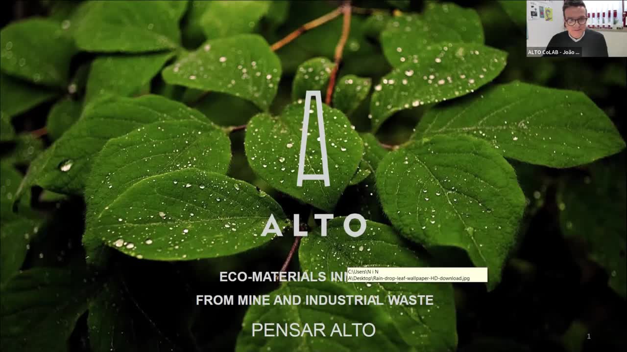  Apresentação: ALTO_Inovação em eco-materiais de resíduos de minas e industriais