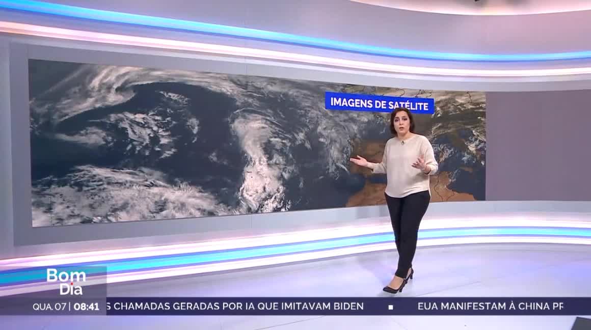  Previsão do estado do tempo, RTP1, 07-02-2024, IPMA. RTP, IPMA