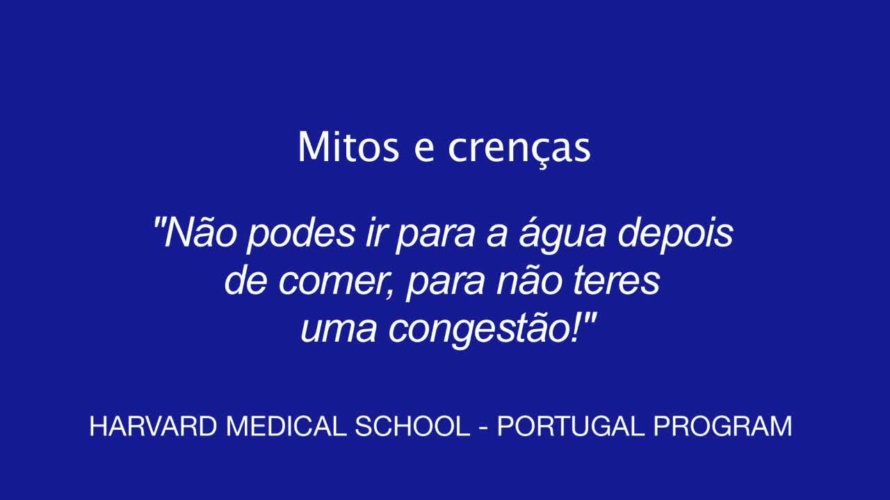 Mitos e Crenças: “Não podes ir para a água depois de comer, para não teres uma congestão!”