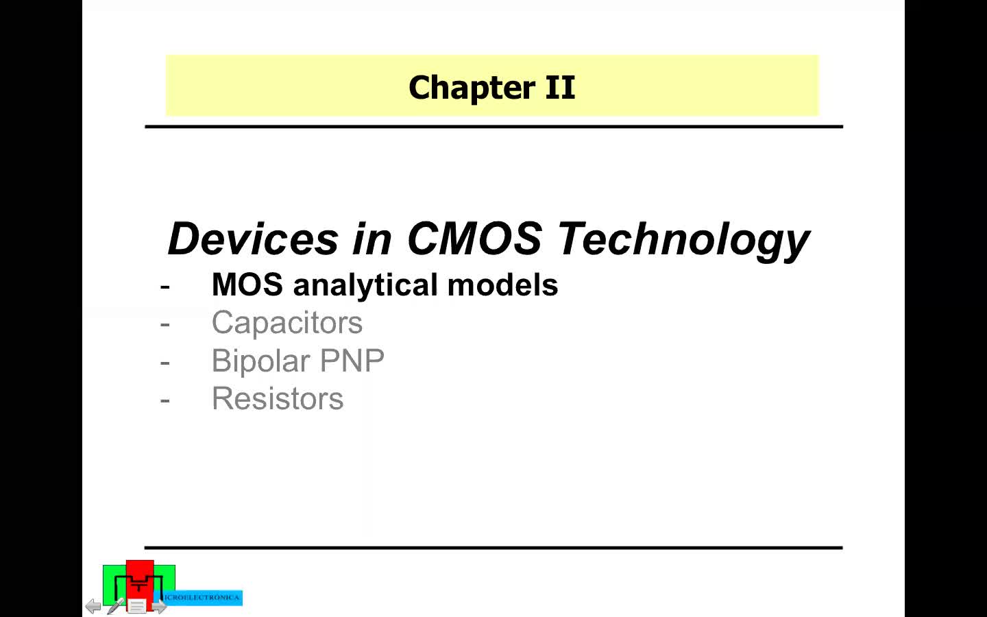 8 - Devices: MOS and Capacitors