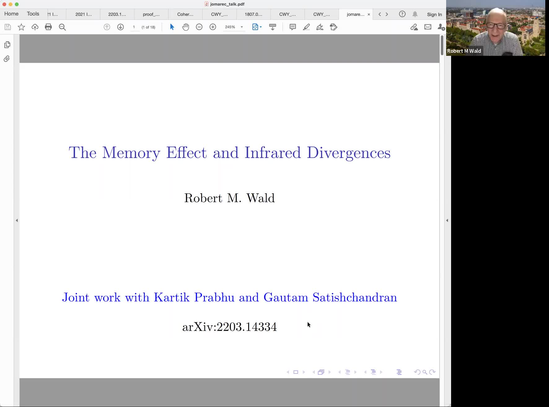  2022.04.07 The Memory Effect and Infrared Divergences