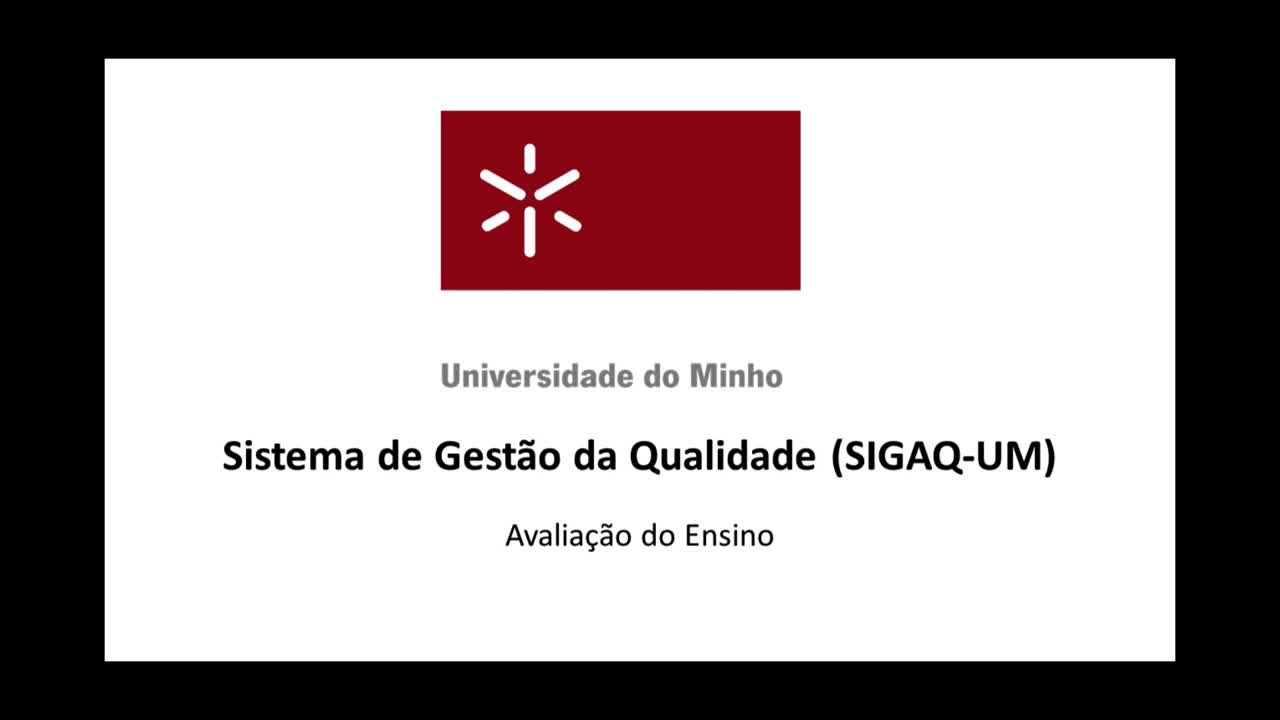  SIGAQ-UM: Avaliação do Ensino