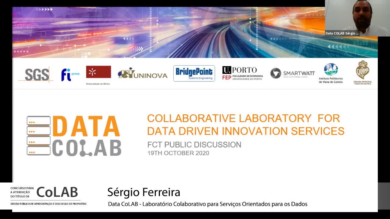  Apresentação: Data CoLAB - Laboratório Colaborativo para Serviços de Inovação Orientados para os Dados