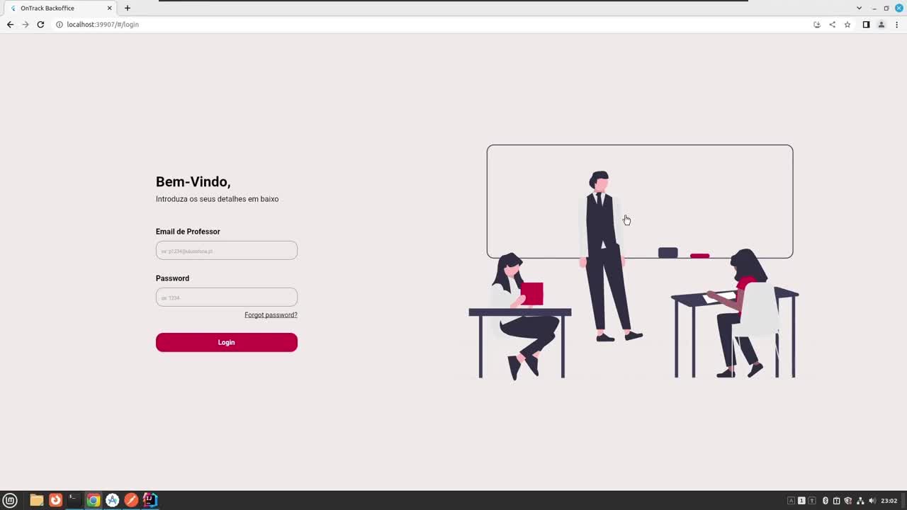 Solução de registo de momentos de avaliação