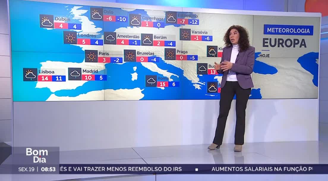  Previsão do estado do tempo, RTP1, 19-01-2024, IPMA.