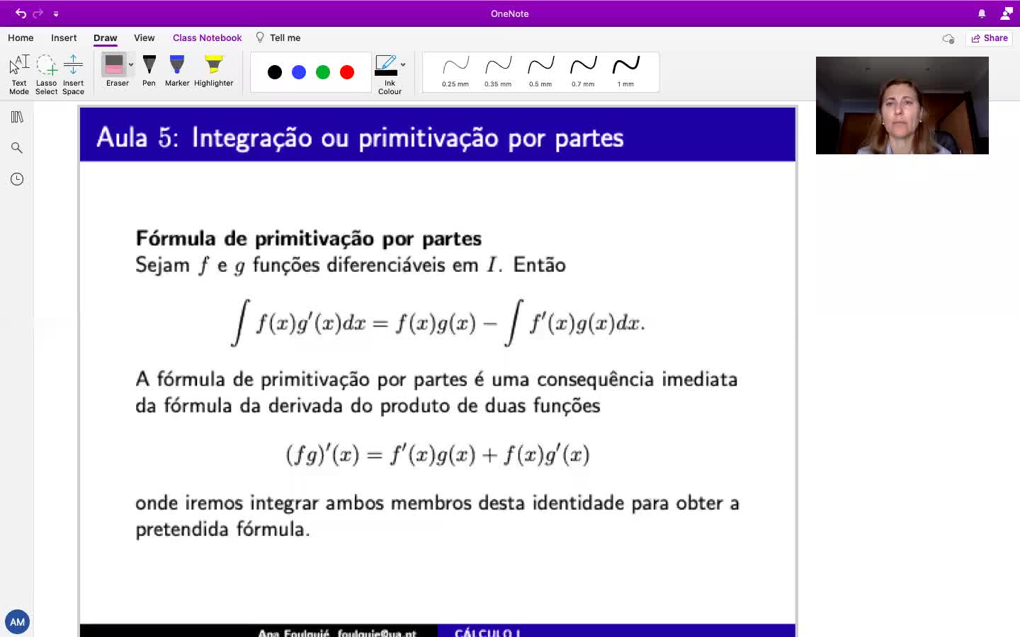 Aula 5: Integração por partes