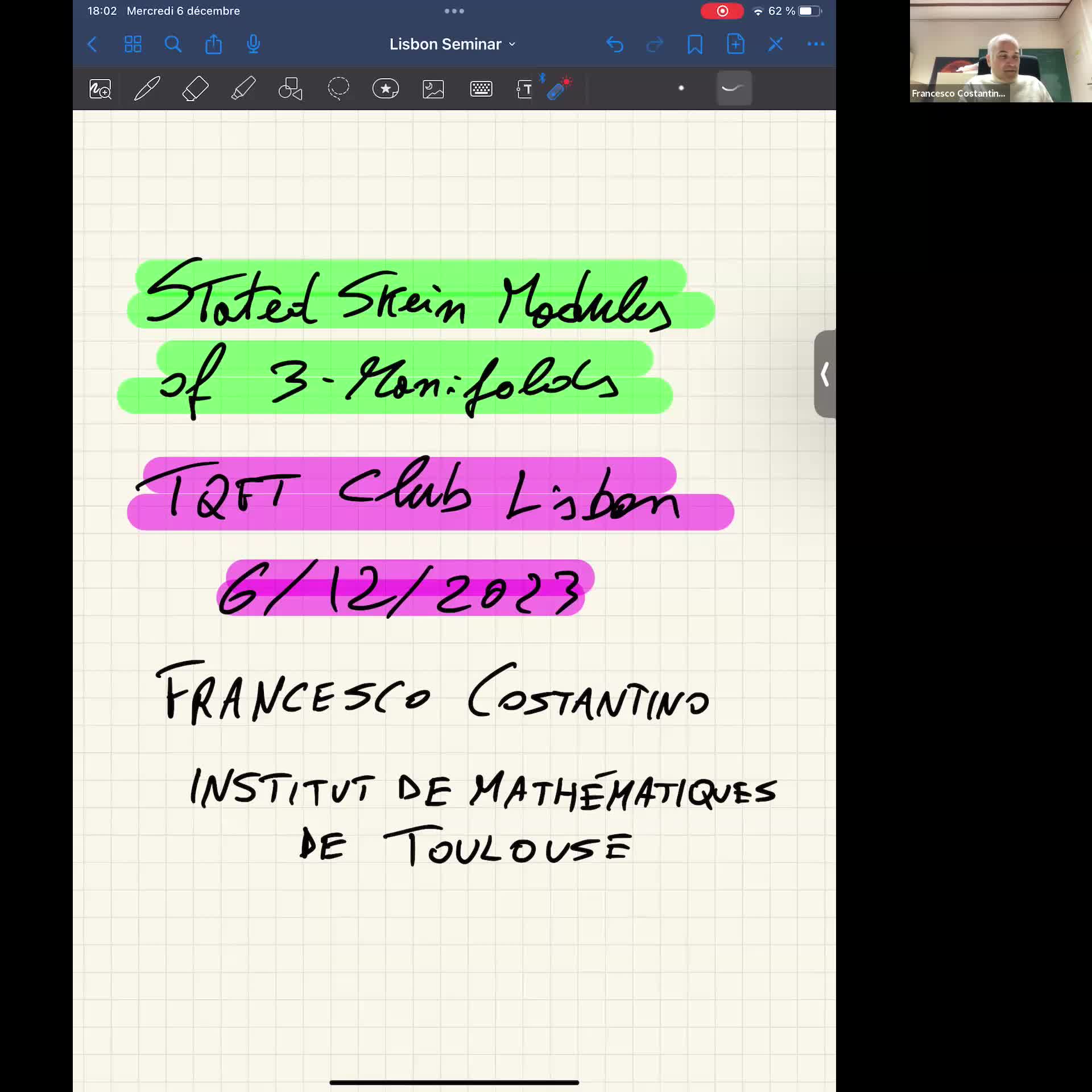  2023.12.06 Stated skein modules of 3-manifolds and TQFTs
