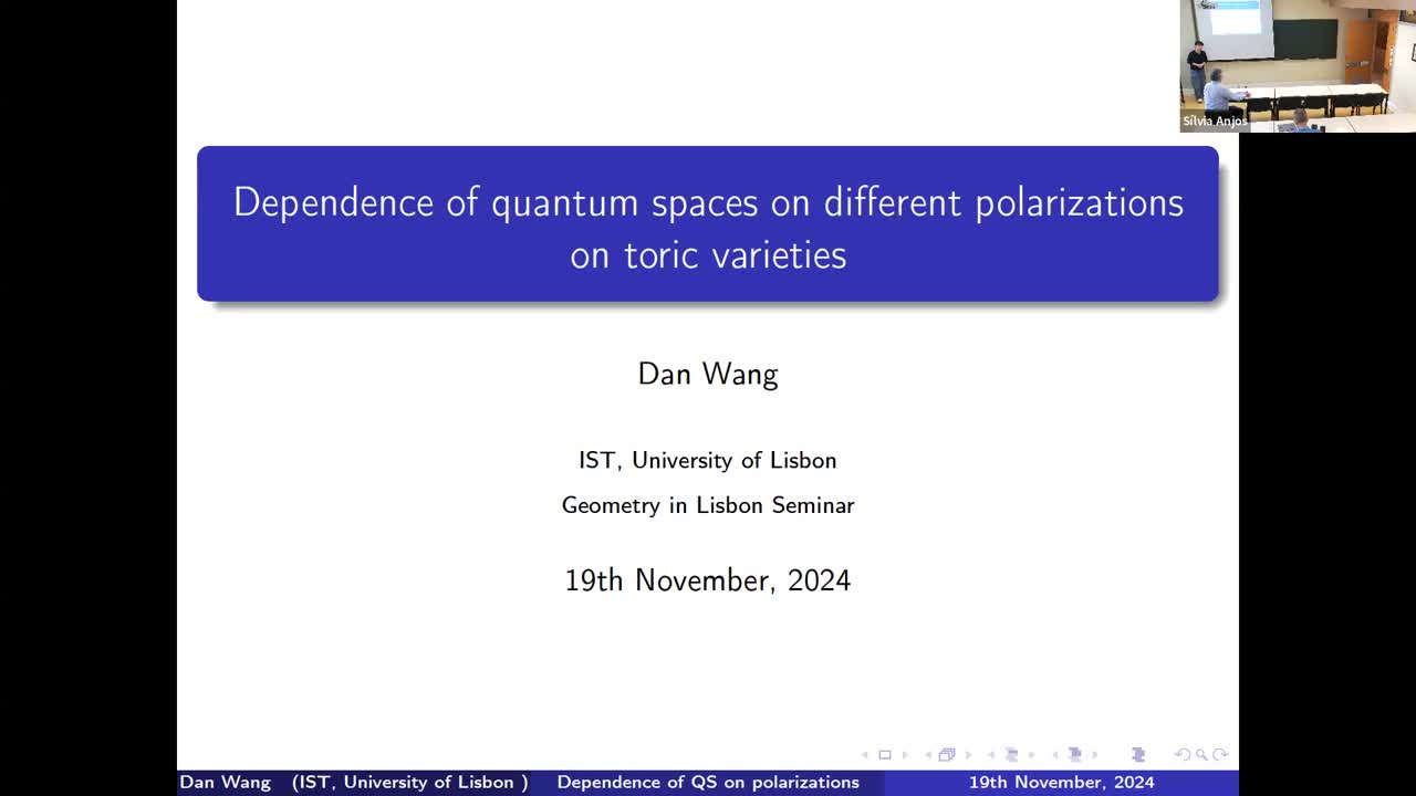  2024.11.19 Dependence of quantum spaces on different polarizations on toric varieties