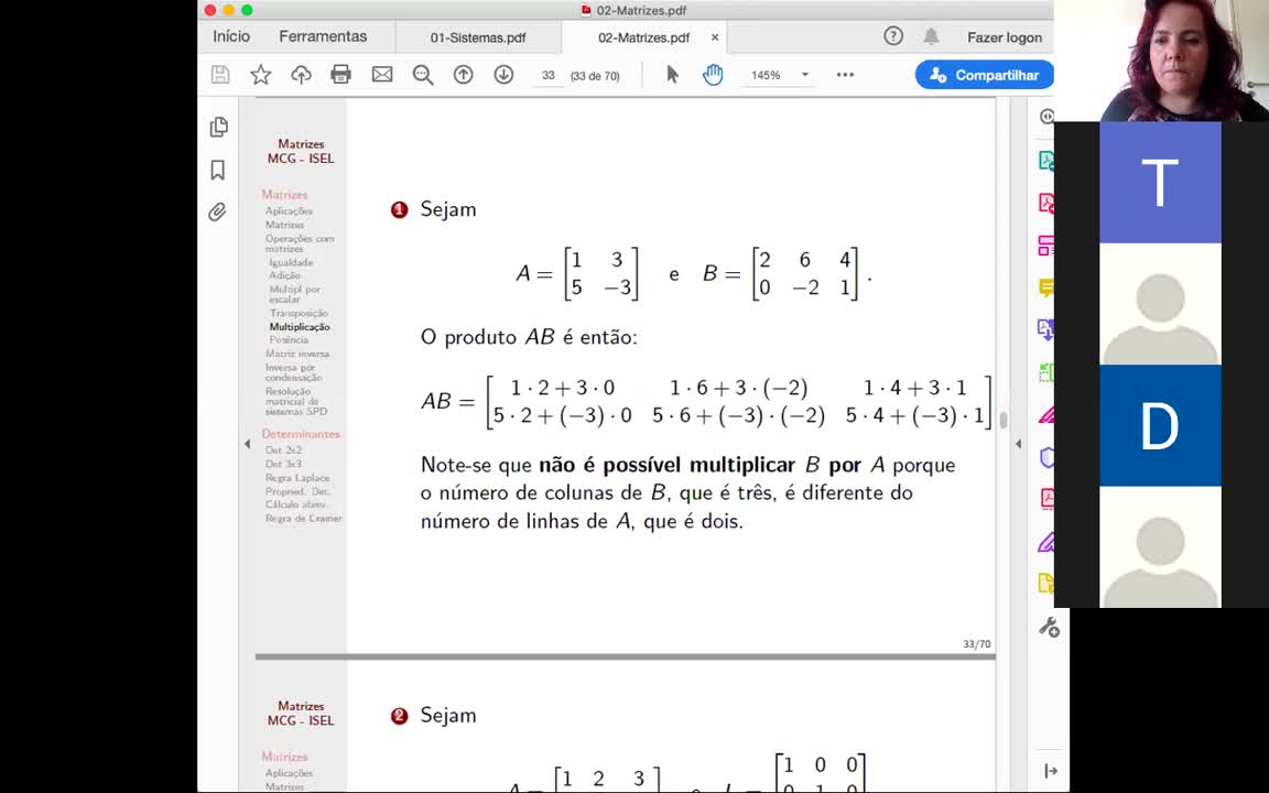  Aula01b- Multiplicação de matrizes