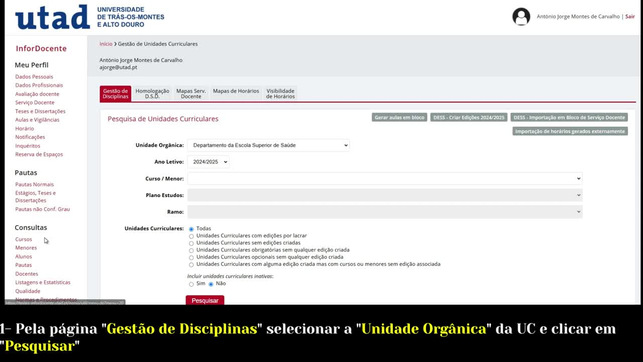Antecipar Regra Eliminar aulas em Semestre (Gestores)