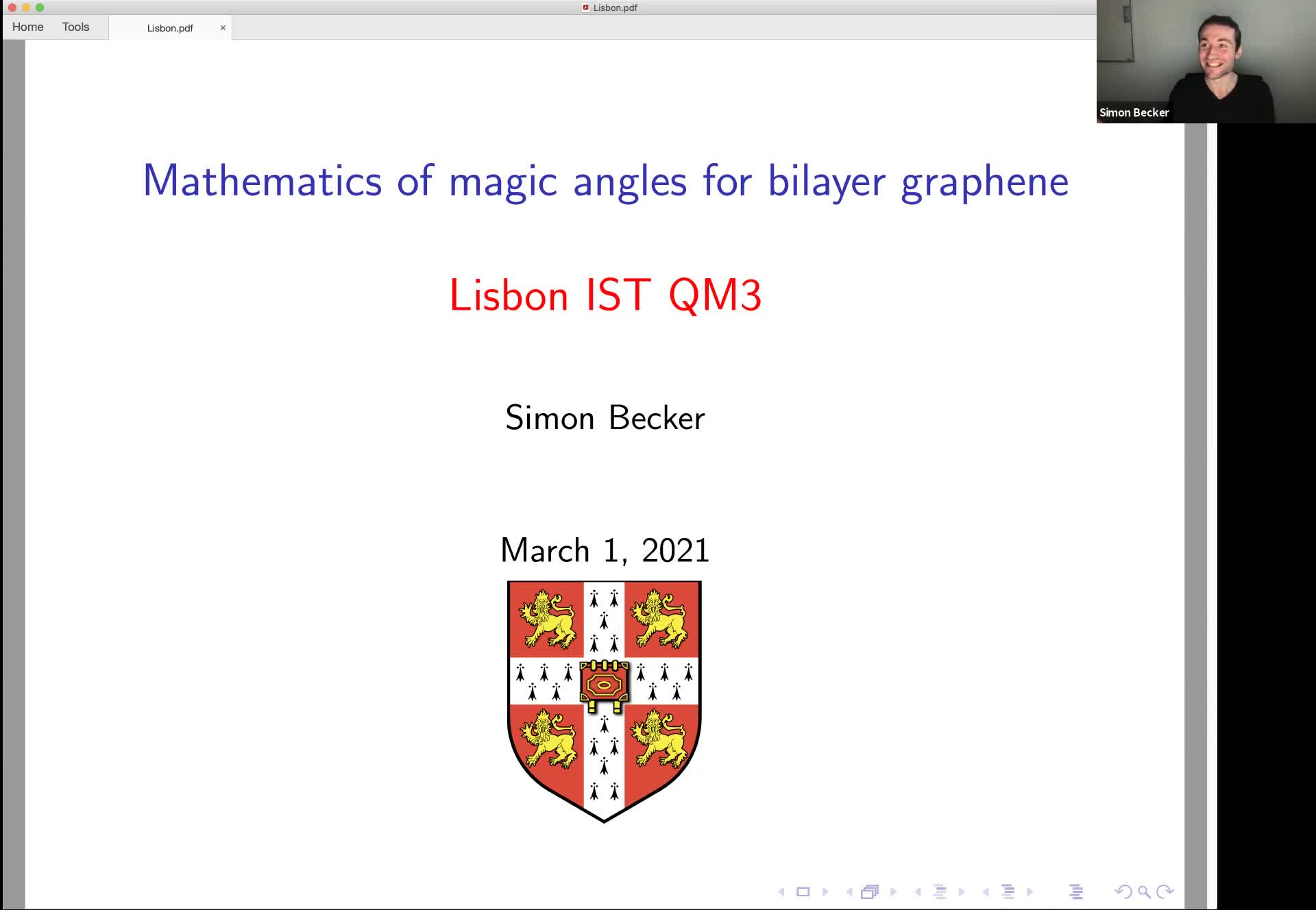  2021.03.01 Mathematics of magic angles for twisted bilayer graphene