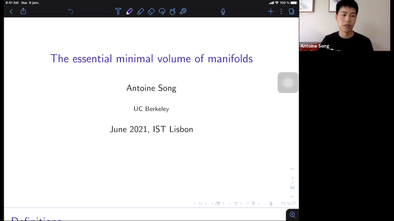  2021.06.15 The essential minimal volume of manifolds