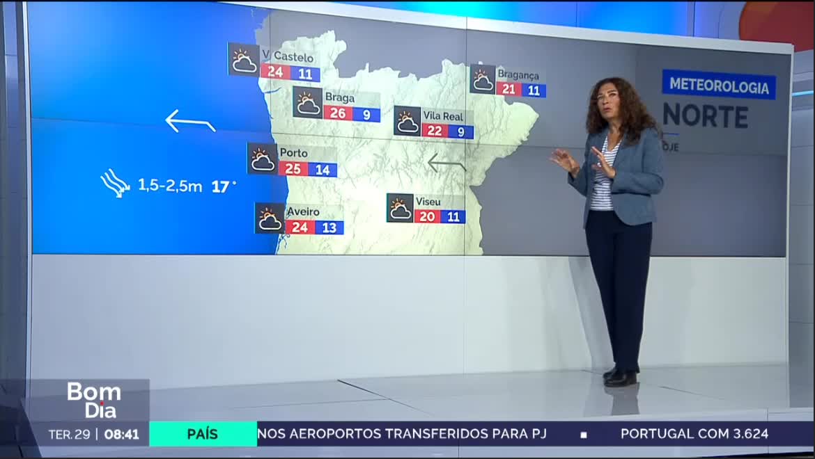  Previsão do estado do tempo, RTP1, 29-10-2024, IPMA.