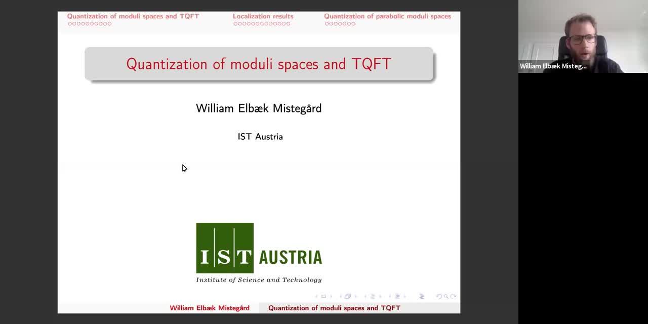  Quantization of moduli spaces and TQFT