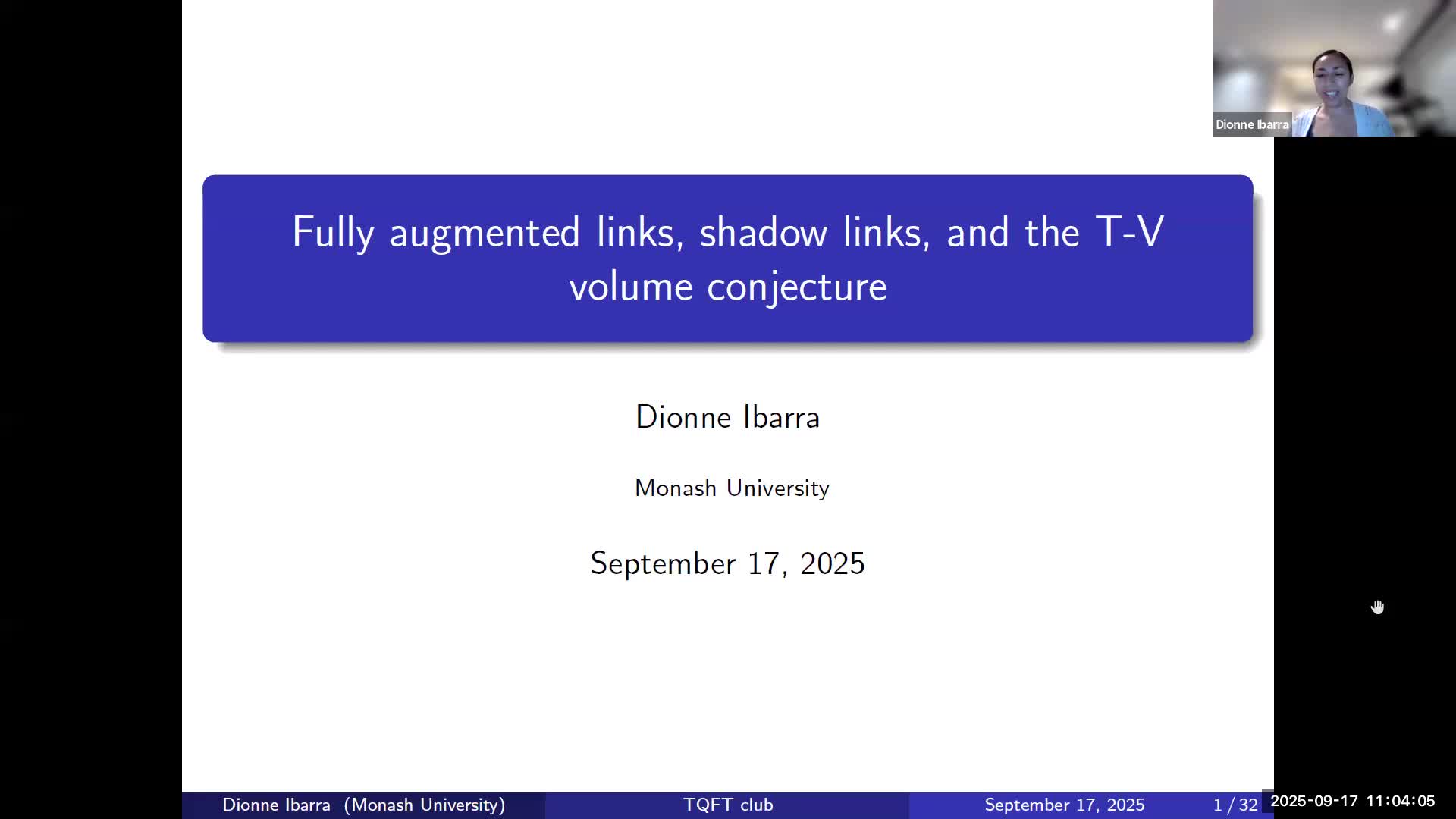  2025.09.17 Octahedral fully augmented links and the TV volume conjecture