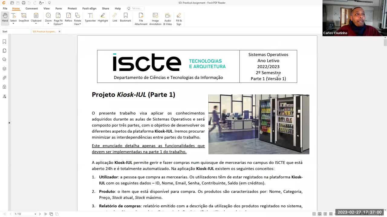  Sistemas Operativos - 2022-2023 - Trabalho Prático - Parte 1