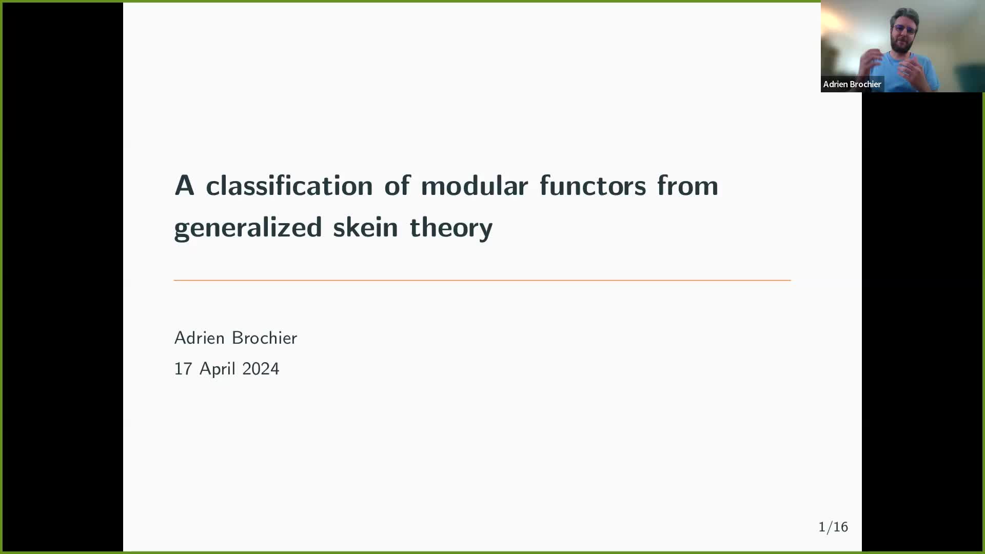  2024.04.17 A classification of modular functors from generalized skein theory