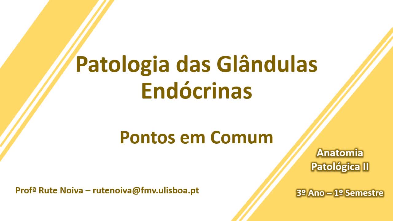Patologia Comum das Glandulas Endocrinas