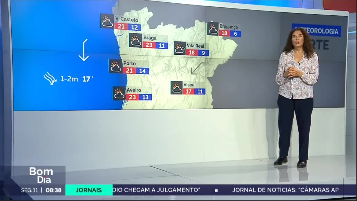  Previsão do estado do tempo, RTP1, 11-11-2024, IPMA.